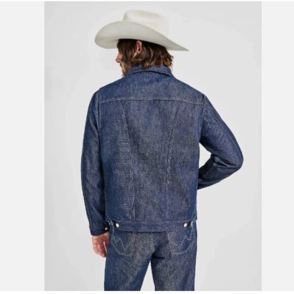 Wrangler Men's Denim Jacket 11MJZ Cone Mills Selvedge Sanforized Size L 14 oz. - Picture 12 of 16